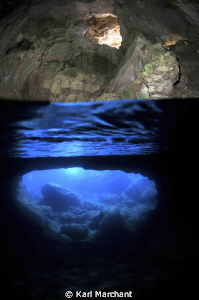 Cave of light in Menorca, near Cala Galdana.
left strobe... by Karl Marchant 